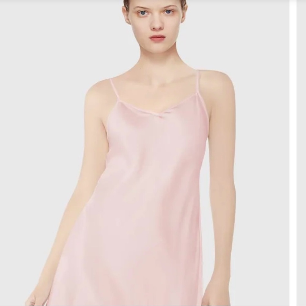 🔆PINK Satin Slip Dress in Small by Whispers NWOT